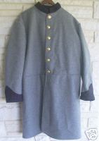 Infantry Frock Coat, Gray with Navy Blue Trim